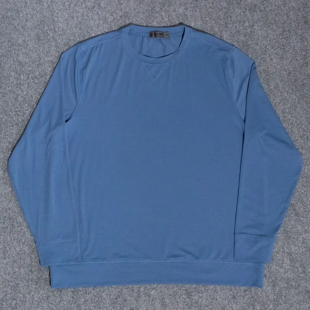 G/Fore Performance Pique Crewneck Mid Layer Shirt Mens XL Long Sleeve Stretch